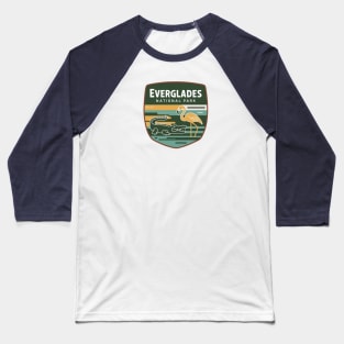 Everglades National Park Retro Emblem Baseball T-Shirt